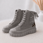 High Sneaker in Wildleder-Optik  - grau-leo