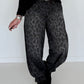 Jeans-Pumphose im Allover-Leoprint mit Gürtel - used-black ( lieferbar ab ca.09.10.26)