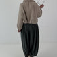 Ballon Jacke mit raffiniertem Kragen - beige