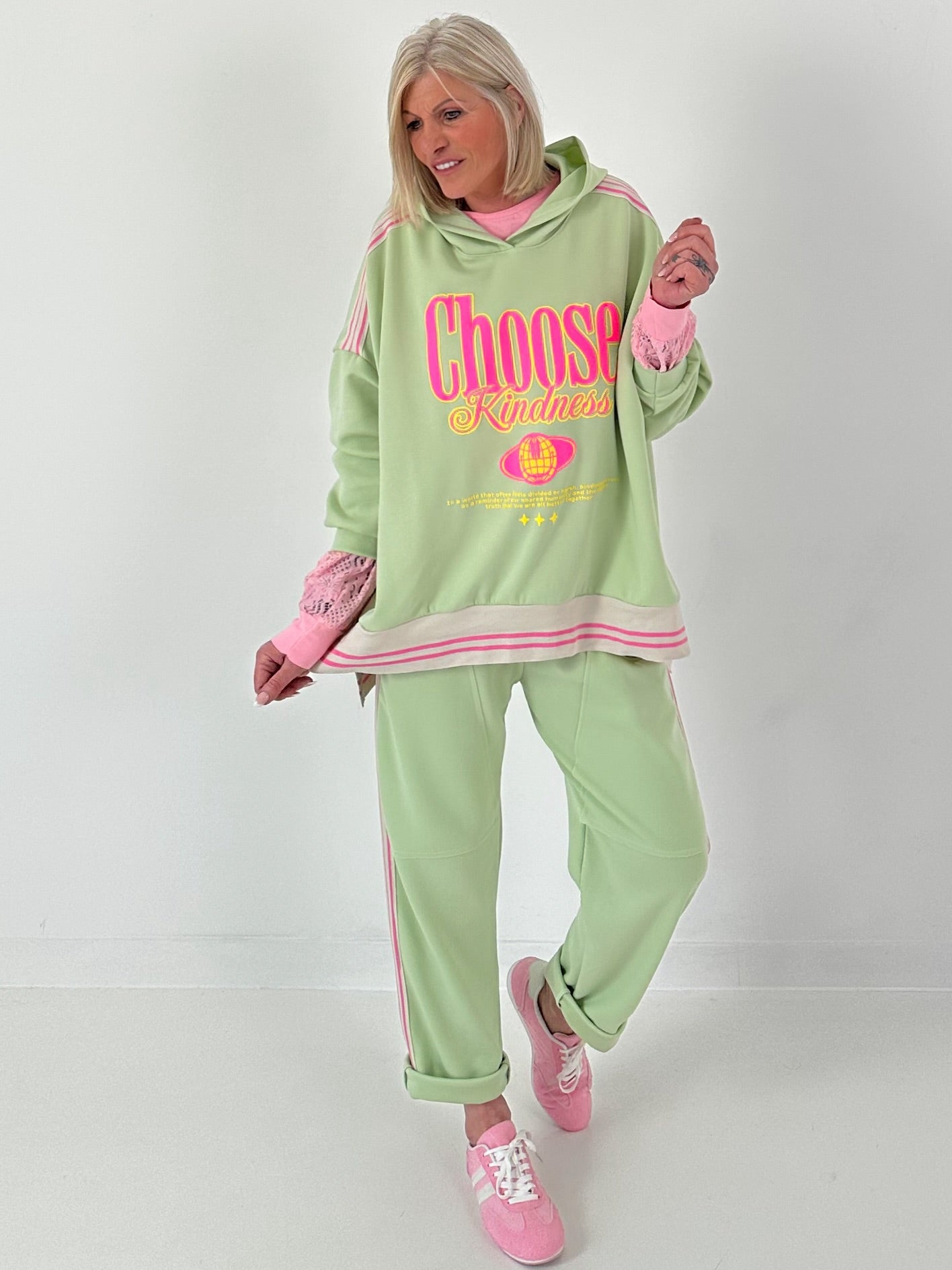 Oversized Hoodie Choose - lindgrün