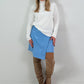 Leather-look skirt, model "Fearless Faux" - blue
