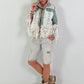 Boho Jeansjacke mit besonderen Details - denim-weiss
