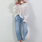 Carmen Tunic with Ruffles - white