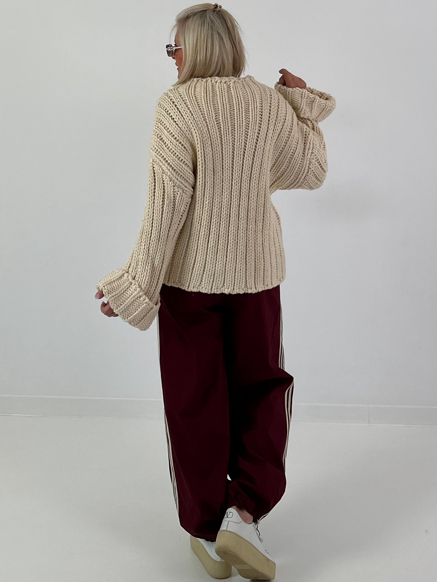 Chunky knit sweater - beige