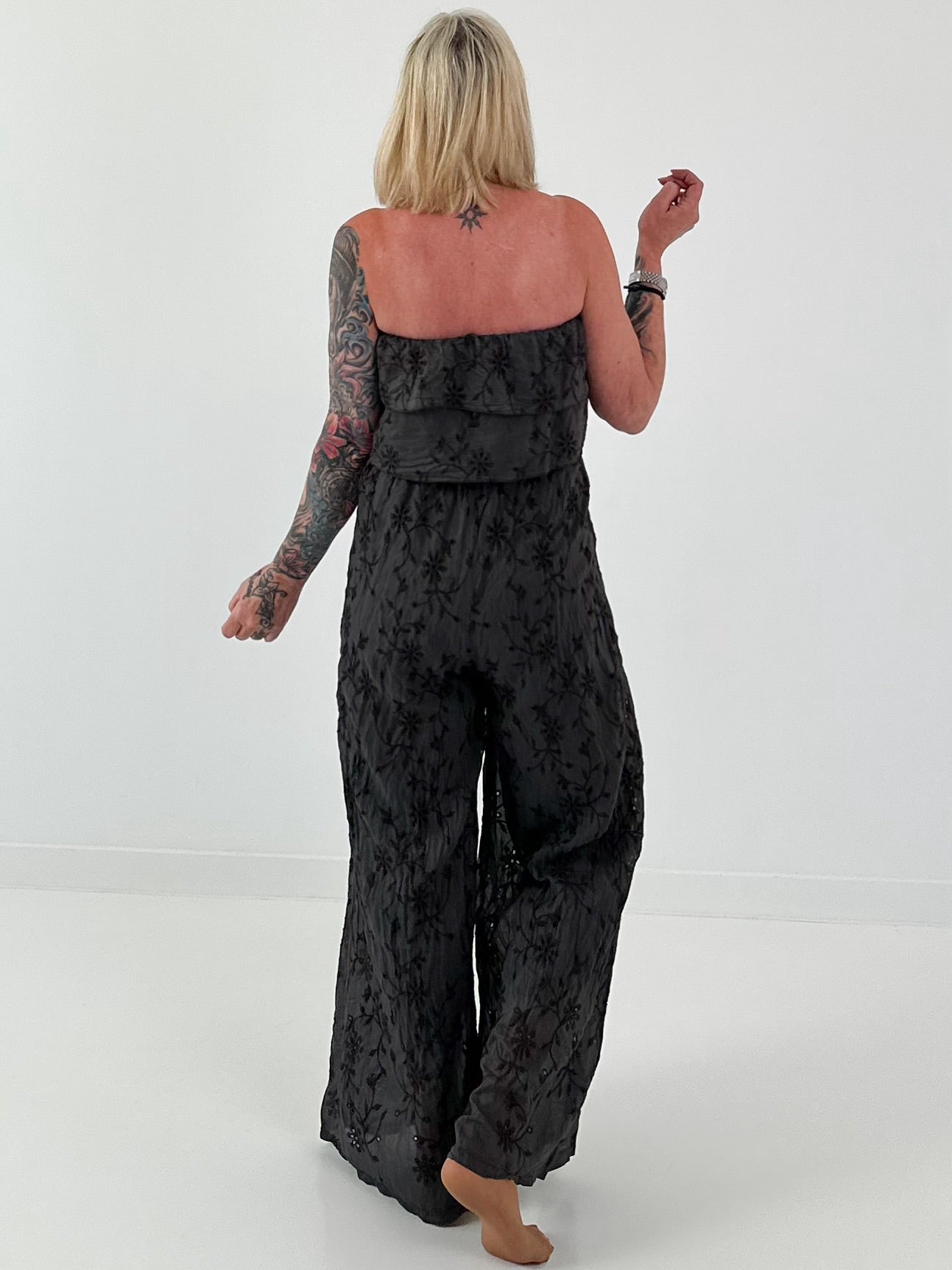 Romantischer Sommer Overall - mokka
