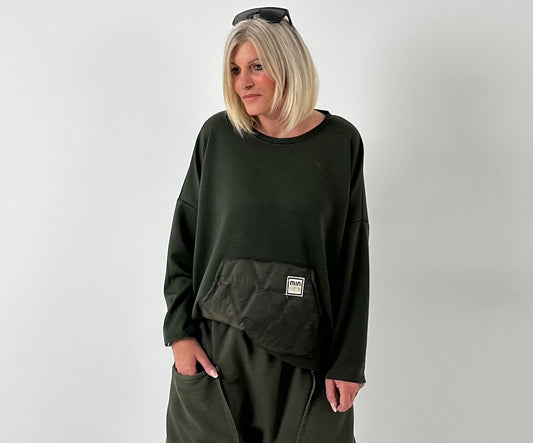 Sweatshirt model "Metro Chic" - olive