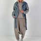 Jeansjacke mit Strickärmeln - denim-grau