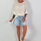 Textured shirt - cream