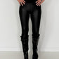 Vegane Lederleggings - schwarz