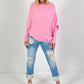 Pullover with leg warmers, model "Fluid Form" - pink