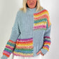 Pullover Modell "Rainbow Dream Knit" - hellblau