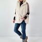 Pelzjacke mit Strickarm Modell "Fluffline" - beige
