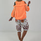 Tunika mit integrierten Top - neonorange