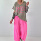 T-Shirt Smile - neon pink