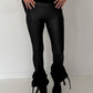 Lederleggings - schwarz