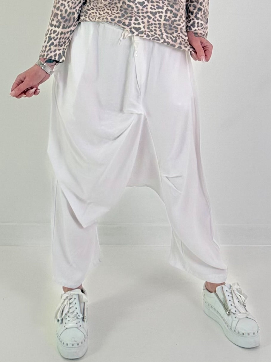 Leichte Haremhose - weiss