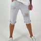 Shorts with patches - light grey