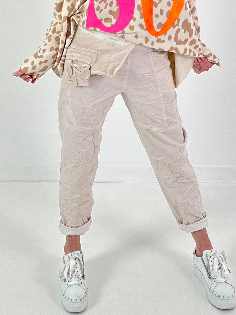 Hose Modell "Sleek Comfort" - beige