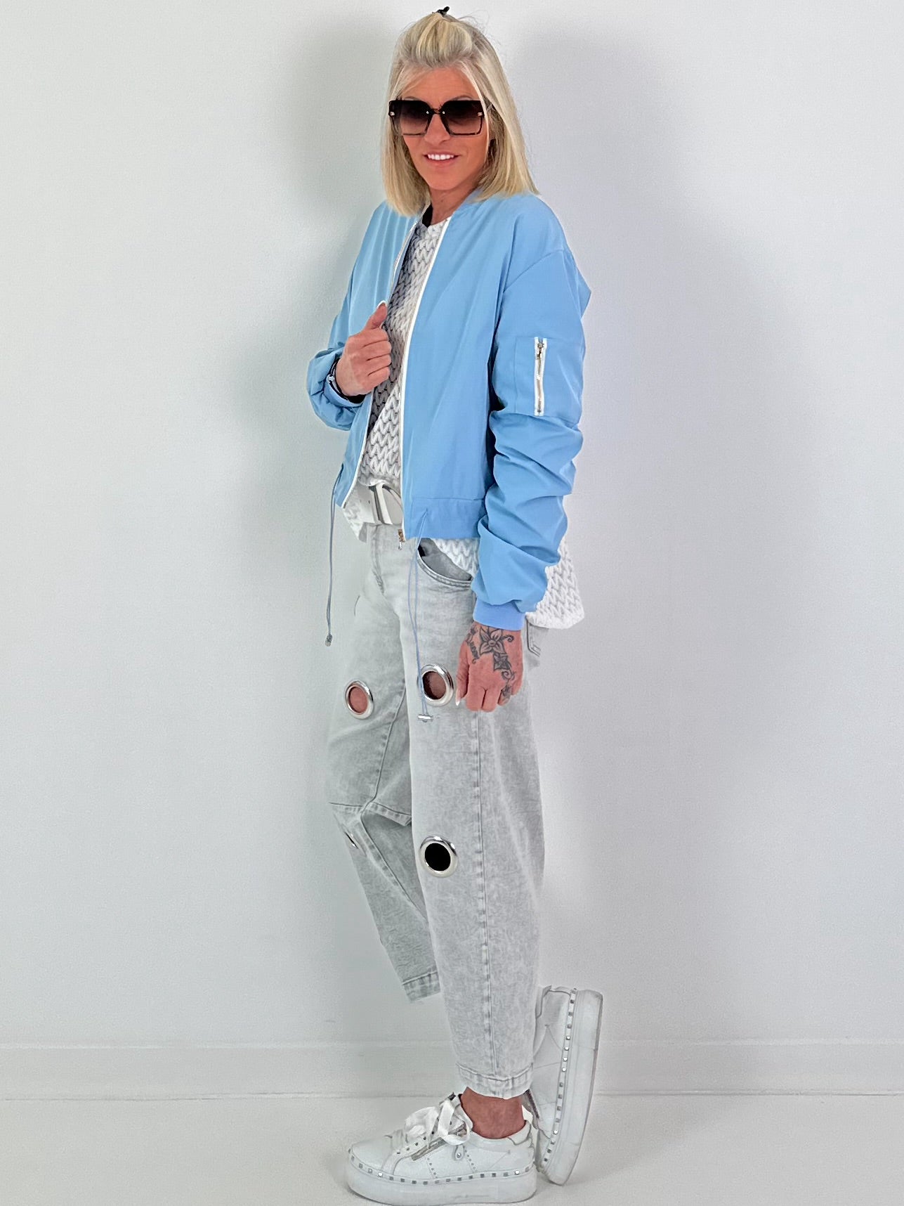 Bomberjacke - hellblau