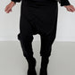Baggy Hose mit Patten - schwarz