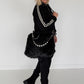 Jacke mit Streifen-Details - schwarz
