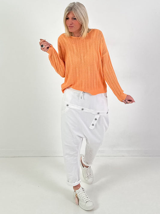 Strickpullover Modell "Soft Breeze" - apricot