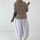 Strick Shirt mit Lochmuster - taupe