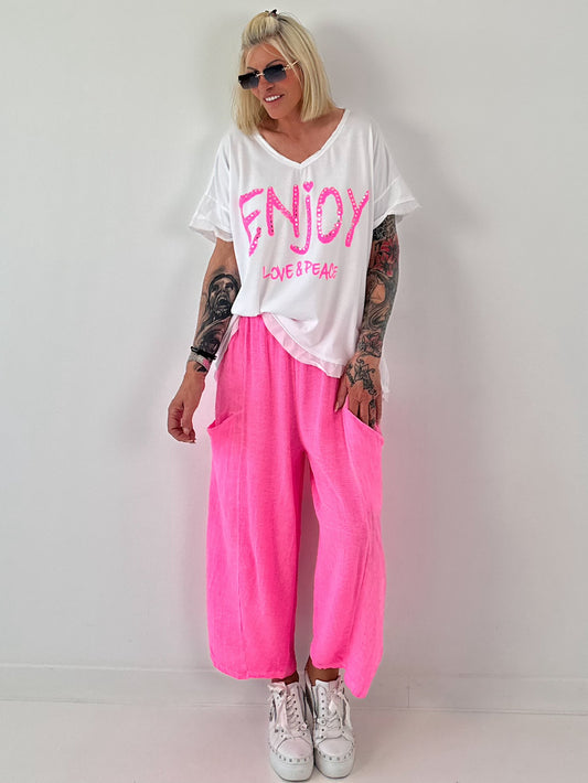 T-Shirt Enjoy - weiss