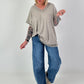 Shirt mit Cut-Out Details - taupe
