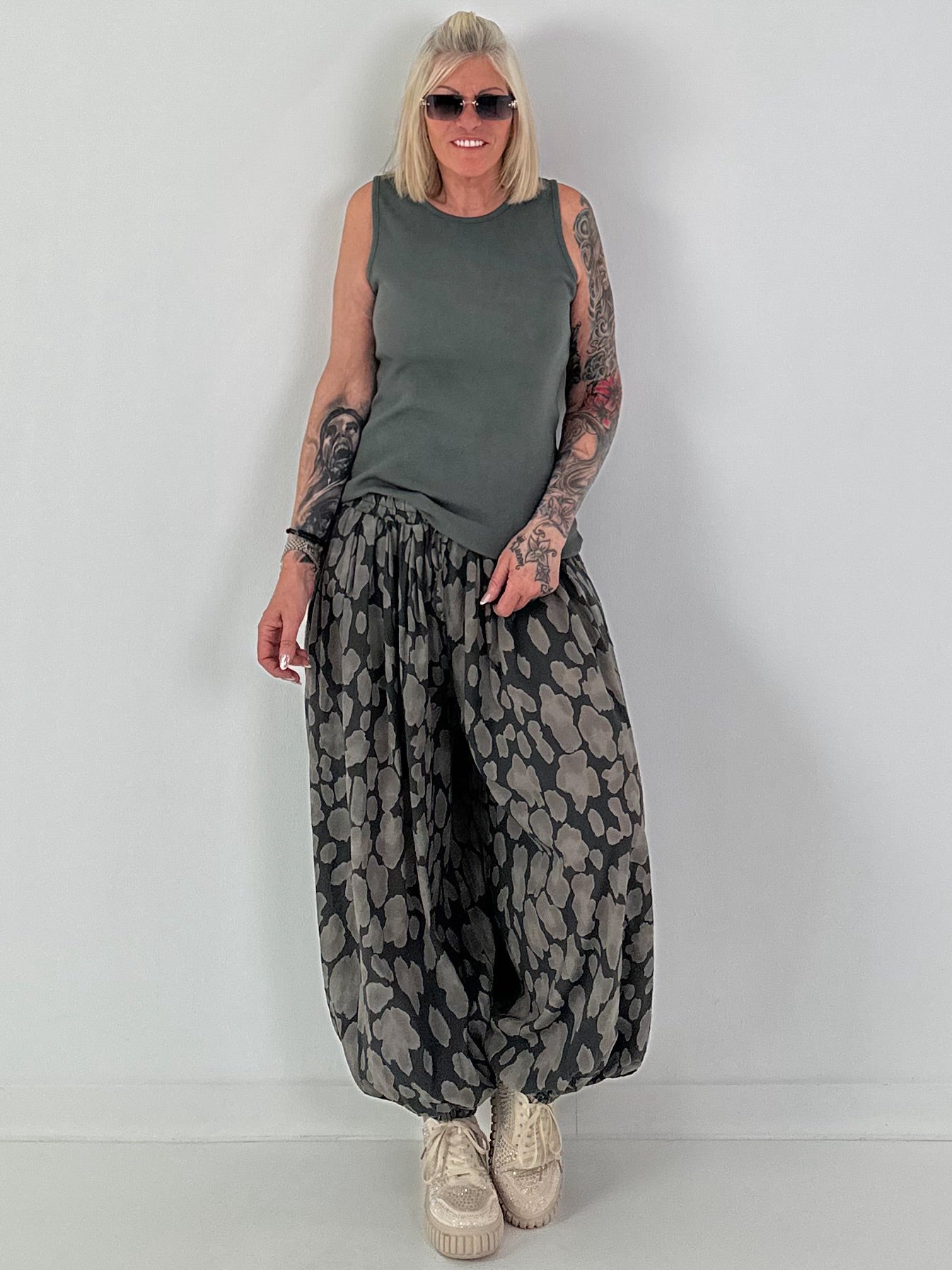 Ribbed Tank Top - anthracite