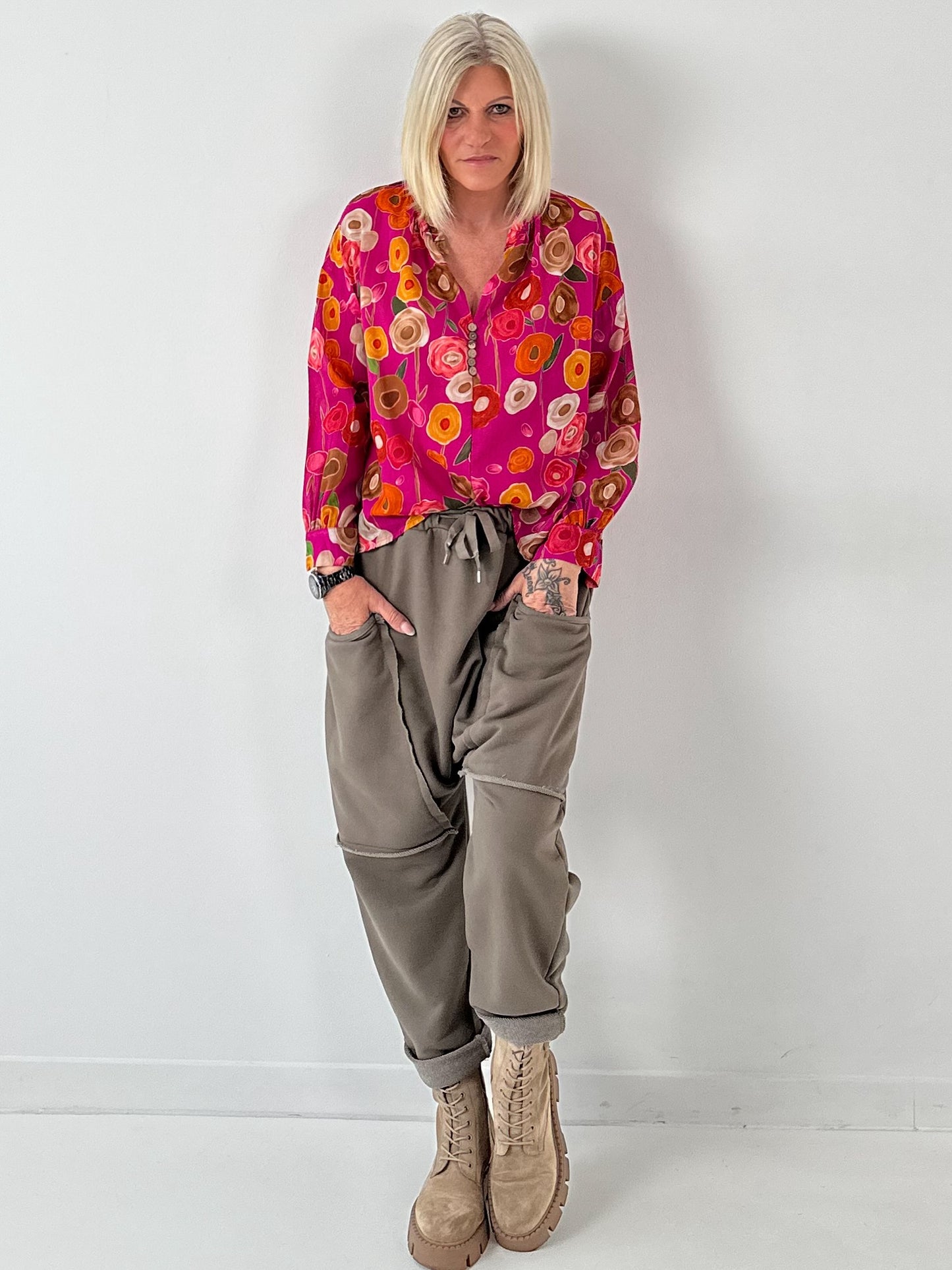 Tuniek model "Flower" - roze-veelkleurig