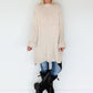 Long Strickpullover - beige