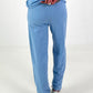 Sweatpants with eyelets - light blue