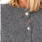 Kuschelige Oversized Strickjacke mit Außennähten - anthrazit