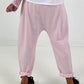 Baggy pants with decorative scarf - pink