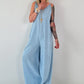 Lichte spijker jumpsuit - lichtblauw