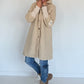 Teddymantel met mouwen met omslag - beige