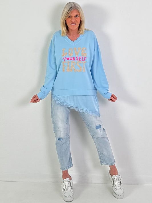 Sweater yourself - hellblau