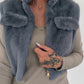 Bodywarmer in behaaglijke imitatiebont-look - muisgrijs