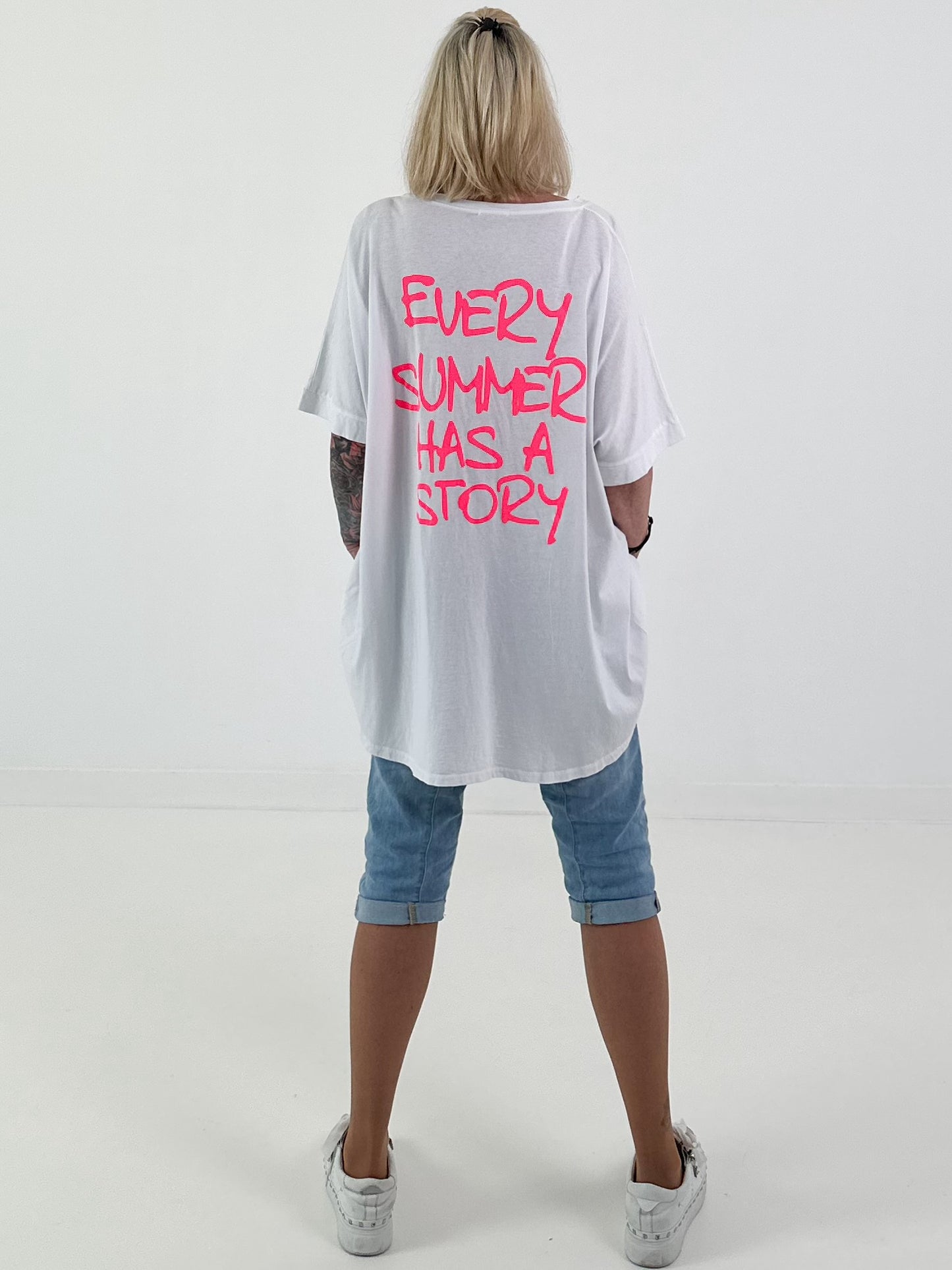Oversized Shirt Summer - white