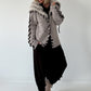 Cozy Cardigan with Oversized Faux Fur Collar - Taupe
