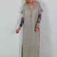 Long silk dress - taupe