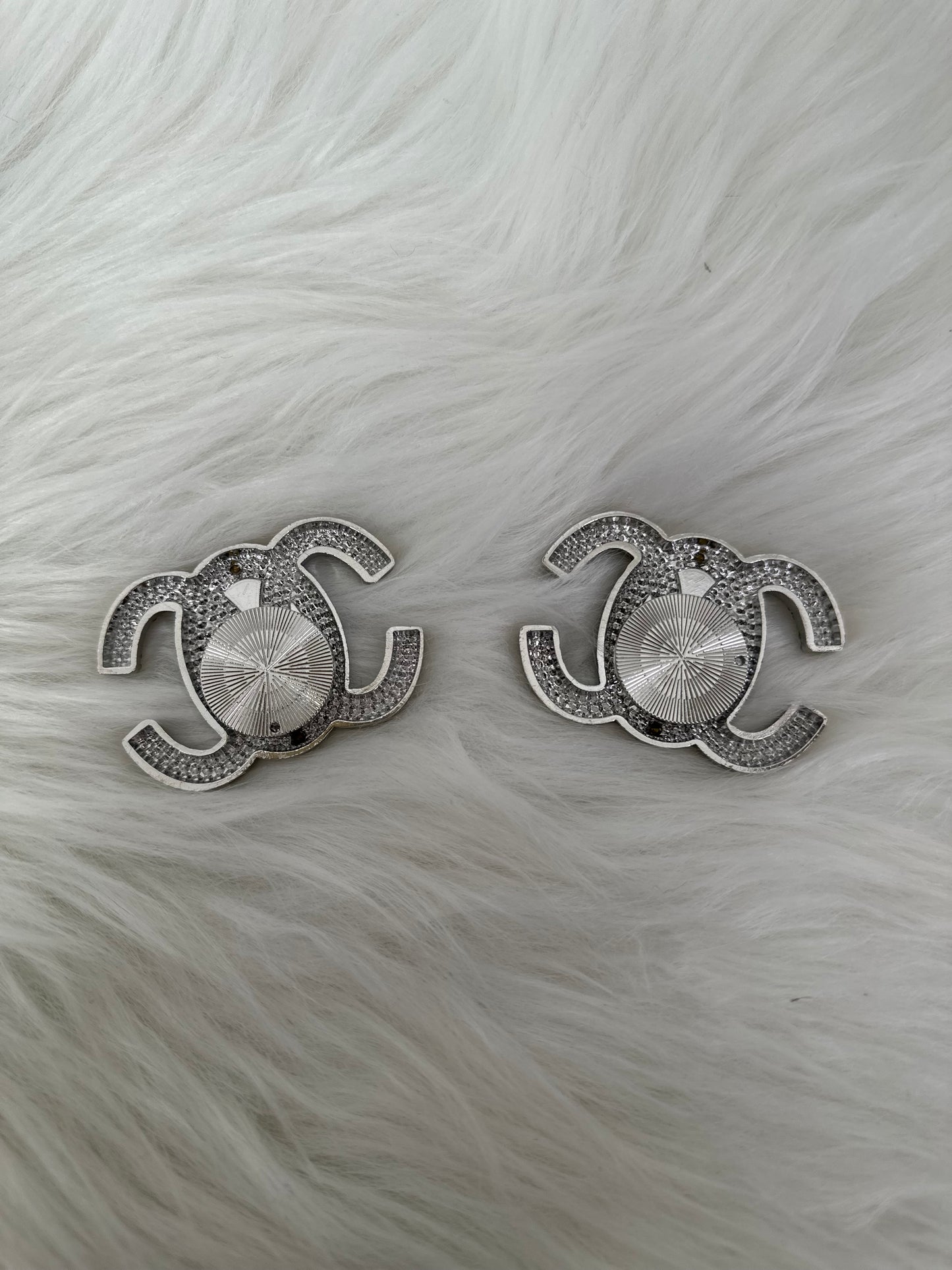 Magnetbrosche Modell "Double Elegance" - silber