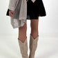 Ruffled skort - black
