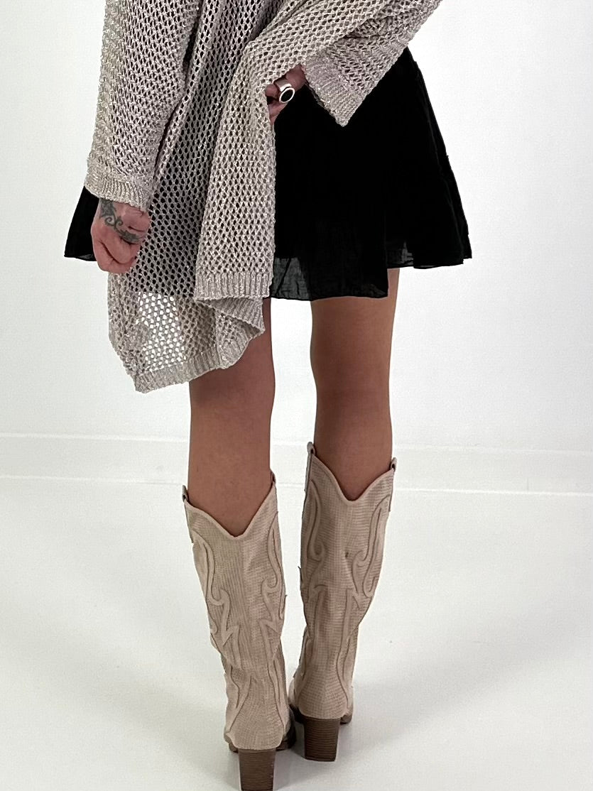 Ruffled skort - black