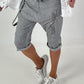 Baggy Shorts with Drawstring Detail - Grey