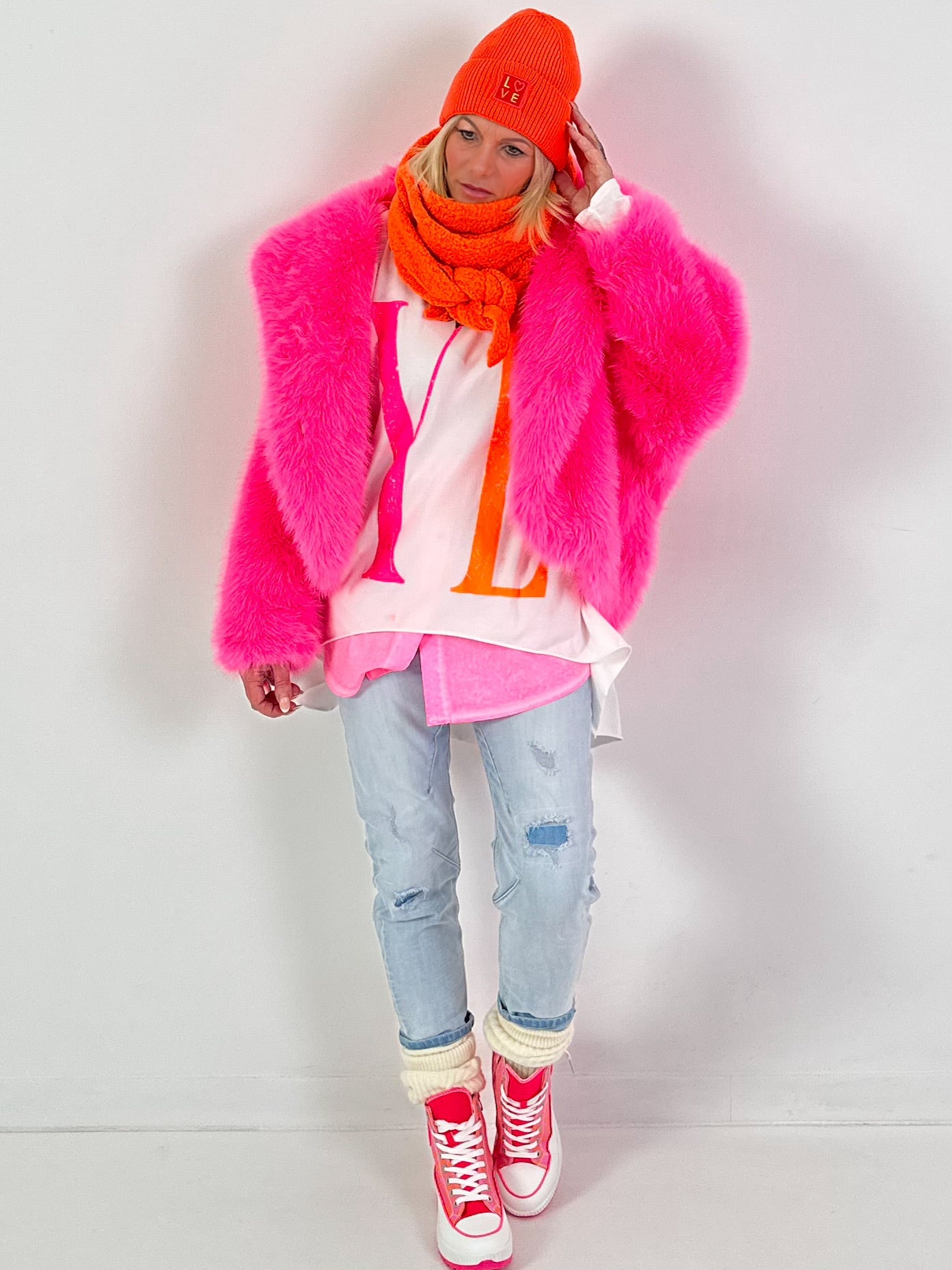 Bontjas model "Cloud 9" - neonroze