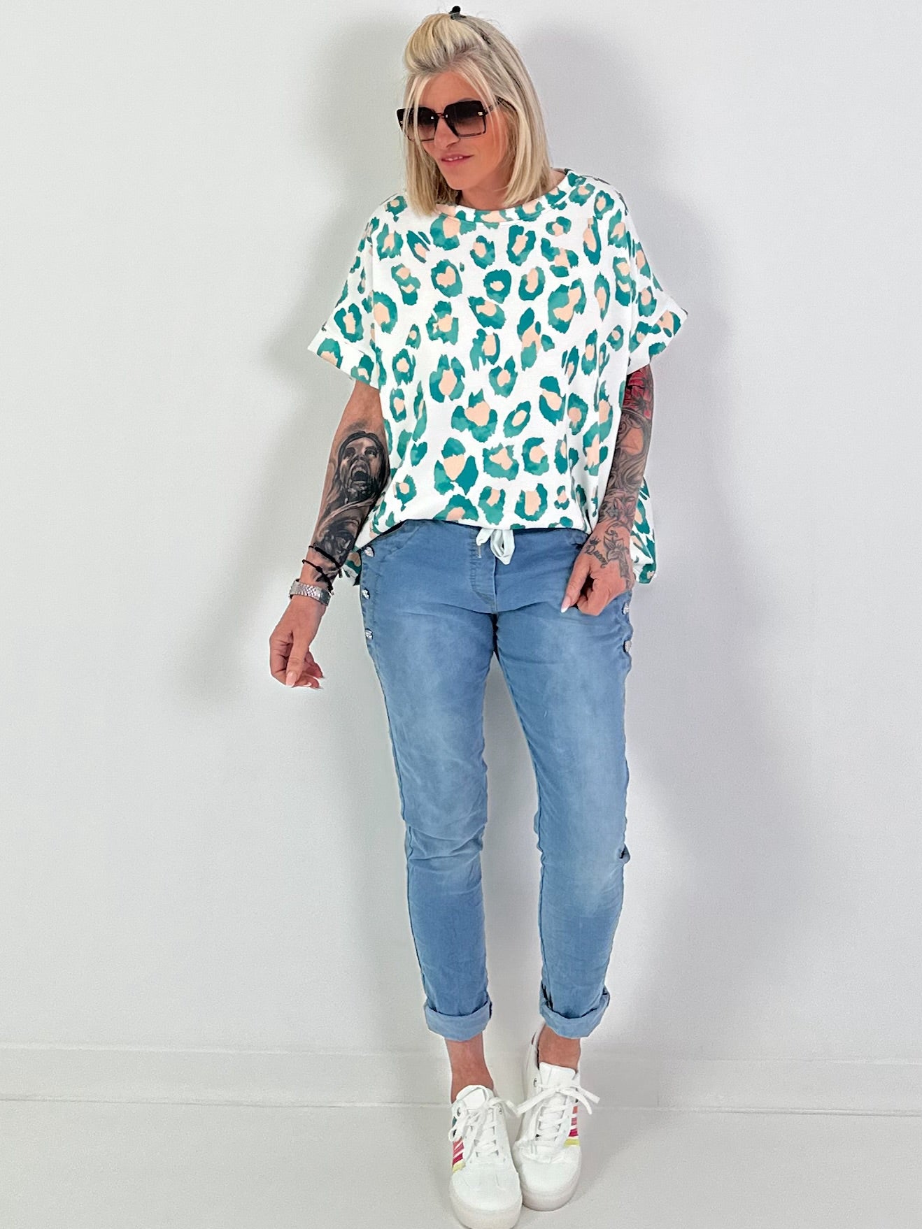 Sweat T-Shirt Leo - watergreen