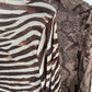 Cashmere shirt met dierenprint - zebra/slang
