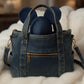 Canvas bag with special details and Speedy shape - denim